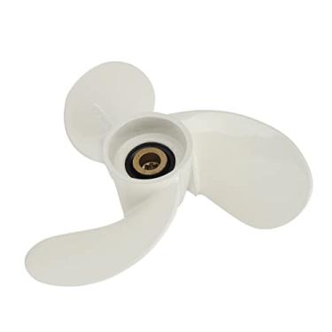 Imagem de Hélice marítima, 7 1/4 polegadas 3 lâminas para serviço pesado 6L5-45943-00-EL Hélice de barco para serviço pesado Instalação fácil para motor de 2,5 3HPF2.5A3A