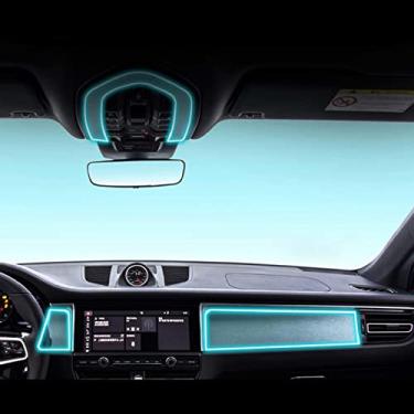 Imagem de MIVLA Consola central do interior do carro filme protetor de tpu transparente filme de reparo, para acessórios de automóveis porsche macan 2014-2020