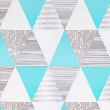 Imagem de Papel de parede Triângulos azul com cinza 5 metros