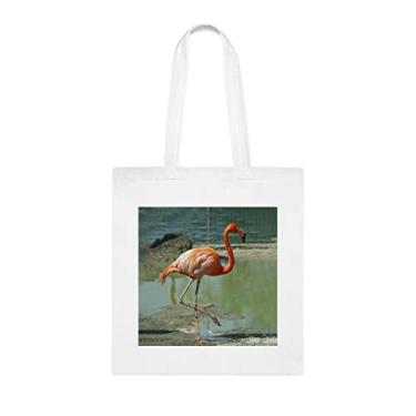 Imagem de Sacola flamingo, presente para amantes de flamingo, bolsa de ombro flamingo, sacos reutilizáveis para flamingos, ideia de presente para cestas de natal de aniversário, presente para