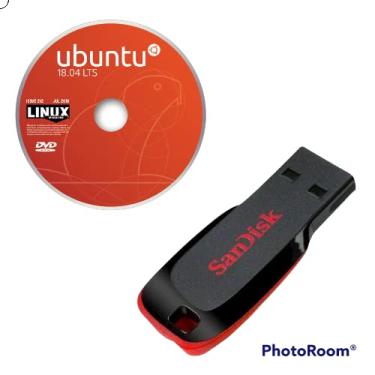 Imagem de Pendrive Para Formatação Com Ubuntu 18.04