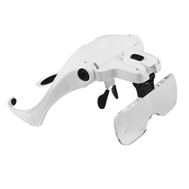 Imagem de Qudai 5 Lens 1.0X-3.5X suporte ajustável Headband Óculos Lupa Lupa com 2 luzes LED Goggles ferramenta de ampliação NP