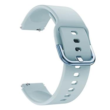 Imagem de GANYUU Pulseiras de silicone de 18mm pulseiras de ajuste rápido para Garmin Vivoactive 4S/Move 3S/Active S/Venu 2S Smart WatchBands (Cor: Azul claro, Tamanho: 18mm Para Vivomove 3S)