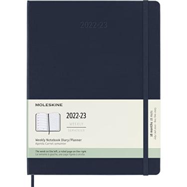 Imagem de Moleskine Classic 18 Month 2022-2023 Weekly Planner, Hard Cover, XL (7.5" x 9.75"), Sapphire Blue