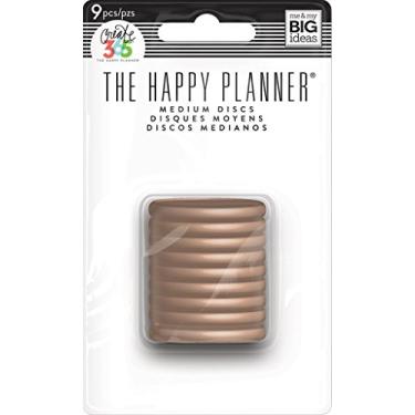 Imagem de Me & My Big Ideias Discos de Plástico Médio, Ouro Rosa – Os Suprimentos de scrapbook Happy Planner – Adicione Páginas, Notas e Arte – Crie mais espaço para cadernos, planejadores e diários – Tamanho Médio