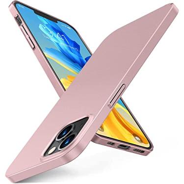 Imagem de Capa Capinha Para iPhone 13 Normal Tela 6.1 Case Acr�lica Fosca Ultra Fina Premium (Ros�)