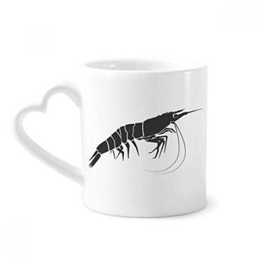 Imagem de Caneca Discover World Camarão Marine Organism Coffee Ceramic Drinkware Copo de coração de vidro