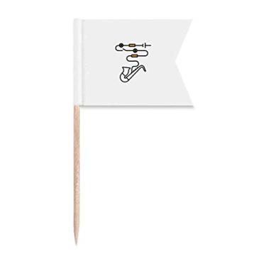 Imagem de Instrumento de carregamento para saxofone fonte de alimentação para palito de dentes, marcação de rotulagem para bolo de festa, placa de queijo