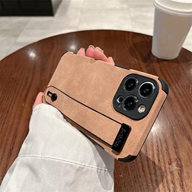 Imagem de Capa de pulseira de couro de luxo para iPhone 14 13 12 11 Mini Pro XS Max XR X 8 7 Plus Bumper Capa Original Capa, Laranja, Para iPhone 13