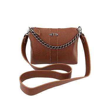 Imagem de Bolsa Retta Kiara Transversal Pequena Preta (Caramelo)