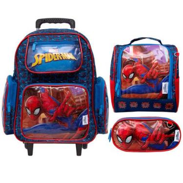 Mochila de Rodinhas P 360 Marvel Homem Aranha Vermelha