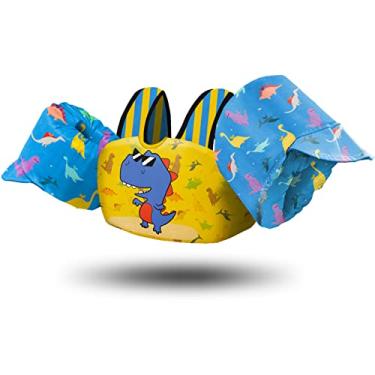 Imagem de Chriffer Colete salva-vidas infantil para meninos e meninas de 13,6 a 25 kg, boias infantis com arnês de ombro e asas de braço para bebês de 2, 3, 4, 5, 6, 7 anos