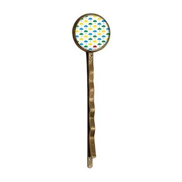 Imagem de Rain Umbrella Weather Cloud Retro Metal Hair Bobby Pin Headwear