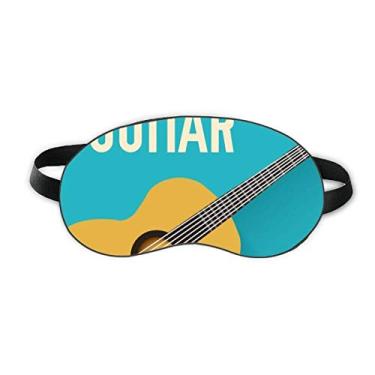 Imagem de Guitar Music Ilustrate Blue Pattern Sleep Eye Shield Soft Night Blinfold Shade Cover