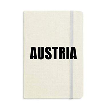 Imagem de Caderno com nome do país da Áustria, capa dura para diário clássico A5 presente