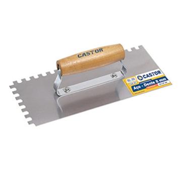 Imagem de Desempenadeira Castor Dentada Cabo Madeira 12x40cm