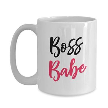 Imagem de Caneca Boss Babe – Caneca de café de cacau quente divertido – ideia de presente de aniversário de Natal