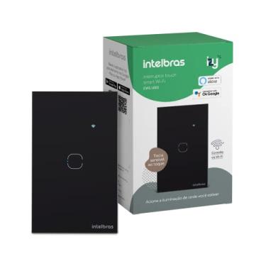 Imagem de Interruptor Touch Inteligente Compatível com Alexa Com 1 Tecla Compatível com Alexa EWS 1001 Preto Intelbras