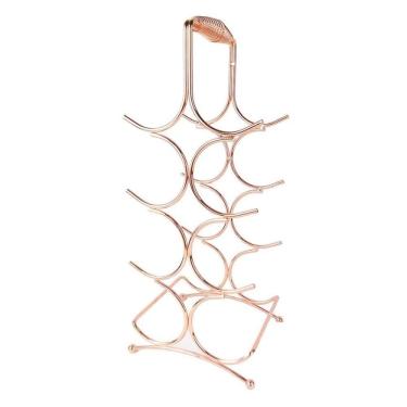 Imagem de Porta Garrafas De Metal Cobre Para 8 Garrafas