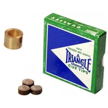 Imagem de 3 Solas Triangle 11mm + 1 Virola Metal Taco Sinuca
