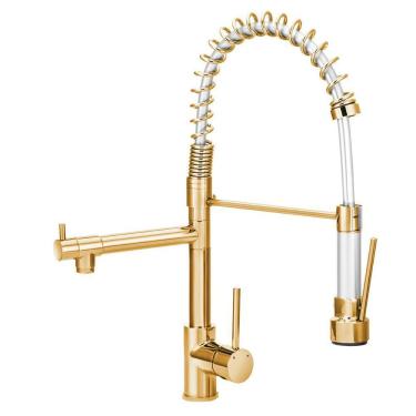 Imagem de Torneira Cozinha Gourmet Monocomando Gold Dourada Ouro 50 Cm