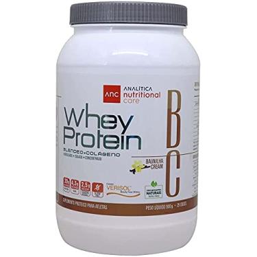 Imagem de Whey Protein com Colágeno Verisol. Analítica Nutritional Care. O Melhor do Brasil. Sabor Baunilha Bourbon com 900g. 30 doses.