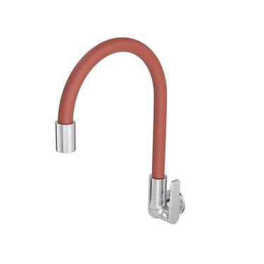 Imagem de Torneira de parede para cozinha Deca Motion Cromado e Terracota 1168.C23.TC