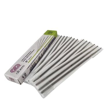 Imagem de Kit 12 Lima Redonda Afiar Amolar Motosserra 200mm 3/16 4.8m