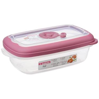 Imagem de Sanremo - Pote Plástico Hermético Retangular de 430ml, Linha Flor