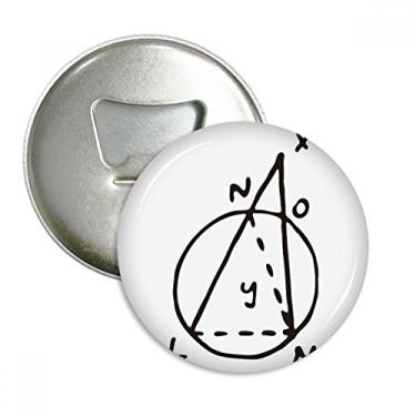 Imagem de Abridor de garrafa redondo de matemática trigonométrica, pinos magnéticos de geladeira, botão, 3 peças