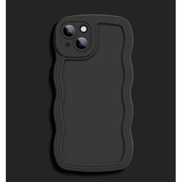 Imagem de Capa de telefone com ondas encaracoladas para Huawei Nova 9 10 SE para Honor 8X 9X 10i 20 30 30i 50 60 70 80 Pro Capa de silicone com proteção de lente, preta, para Honor 9X Global