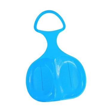 Imagem de Amagogo Trenó de neve, trenó deslizante de grama, com alça, trenó resistente, tobogã, trenó downhill para crianças, adultos, meninos e meninas, azul