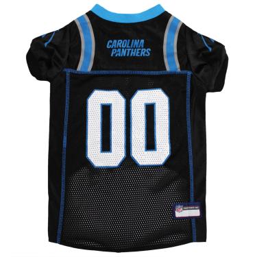 Imagem de NFL Carolina Panthers Camiseta para cães, tamanho: Médio. Melhor fantasia de camisa de futebol para cães e gatos. Camisa de jérsei licenciada