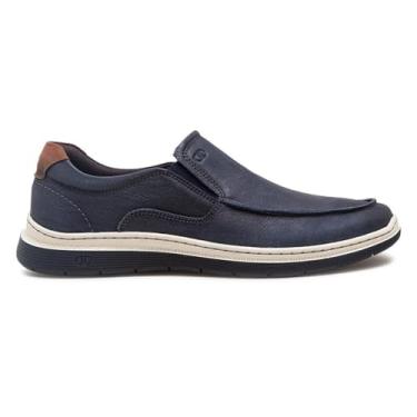 Imagem de Sapatênis Slip On De Couro Democrata Masculino Easy Leave Navy 245201-002-39