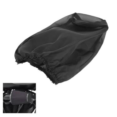 Imagem de Capa de meia preta para filtro de entrada de ar, capa protetora de filtro de ar à prova d'água para motocicleta, capa protetora à prova de poeira, adequada para Harley (tamanho G)