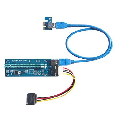 Imagem de Adaptador de cartão Riser PCIe Molex de 4 pinos 1x a 16x para mineração GPU Riser cabo de extensão de 4 pinos Molex PCI-E para SATA para Bitcoin e Crypto Ethereum