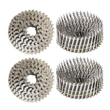 Imagem de kimllier Bobina de 1200 unidades, haste de anel, haste de anel de aço inoxidável 304, pregos de revestimento de aço inoxidável 304. Adaptado para pistola tipo CN55/CN57.