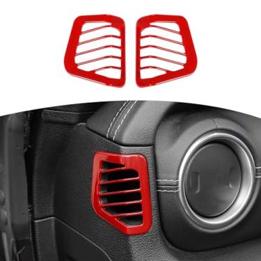 Imagem de Jeliker Sahara Rubicon Willys de saída de ar lateral acessórios interiores ABS decoração para Jeep Wrangler JL JLU 2018-2022 para Jeep Gladiator JT Red Sport Sahara Rubicon Willys