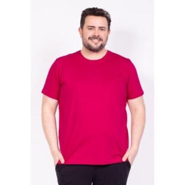 Imagem de Camiseta Básica 100% algodão rosa dark Plus size-Masculino