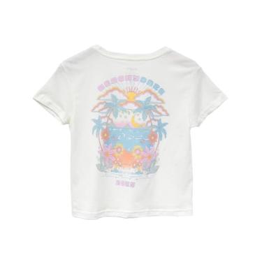 Imagem de Roxy Camiseta de gola redonda Boyfriend para meninas, Branca de Neve Beachy Daze 241, 14