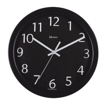 Imagem de Relógio De Parede Alumínio 30cm Preto Herweg 6719 Preto