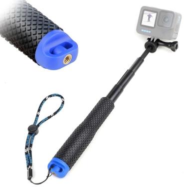 Imagem de YALLSAME Bastão de selfie à prova d'água, bastão de extensão curta de 18 a 58 cm, monopod compacto para GoPro Hero 12 11 10 9 8 7 6 5 4 Session Max Insta360 X3 GO3 AKASO DJI Osmo Action 4 3 2 1