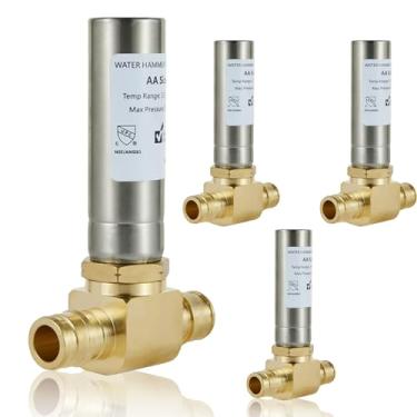Imagem de GUOFIS Arrestor de Martelo de Água, Aço Inoxidável, 1/5.1 cm, Conexão de Expansão Pex-A (Pacote com 4)