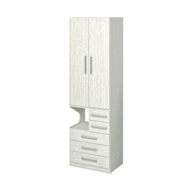 Imagem de Guarda-roupa De 2 Portas Com Mesa De Cabeceira 1224 Direito Carvalho Claro