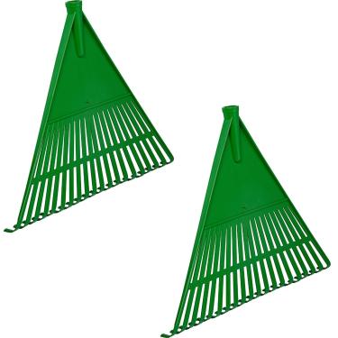 Imagem de Fassin Shop, Kit 2 Vassouras de Plástico Jardim Grama Rastelo Sem Cabo FS