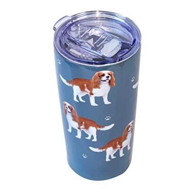 Imagem de Caneca de café Cavalier King Charles Chocolate Lab - Aço inoxidável, copo isolado a vácuo com tampa à prova de derramamento - Impressão 3D - Caneca de viagem isolada para bebidas quentes ou frias