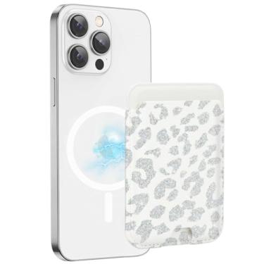 Imagem de BayPastel X Para carteira de cartão MagSafe, design de carteira magnética de couro fino para celular com suporte de cartão de crédito para iPhone 15/14/13/12 Mini/Plus/Pro/Pro Max, serve para 3