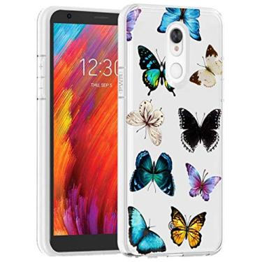 Imagem de Ueokeird Capa de telefone para LG Aristo 4 Plus/para LG Aristo 4+/Aristo 4/K30 2019/Prime 2/Escape Plus para meninas, capa protetora fina à prova de choque com estampa floral macia TPU para LG Aristo