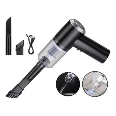 Imagem de Aspirador De Pó De Mão Portátil Recarregável Sem Fio Com Escova - MINI
