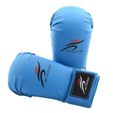 Imagem de Generic Equipamento de treinamento de luvas de boxe, luvas de sparring de equipamento de boxe, luvas de saco de pancadas para sparring de karatê de taekwondo, azul M